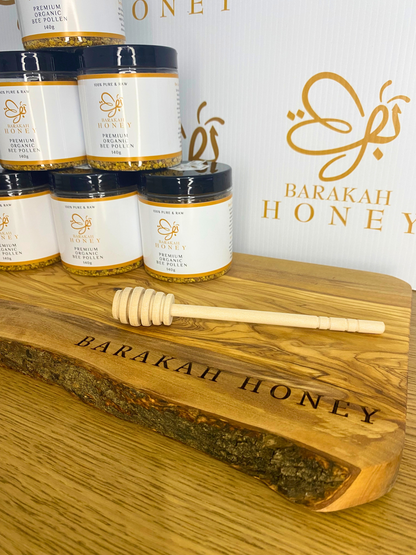 16cm Solid Beech Wood Honey Dipper By Barakah Honey